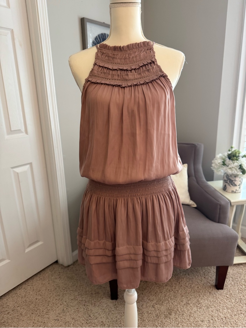 Mustard Seed Mauve Halter Dress